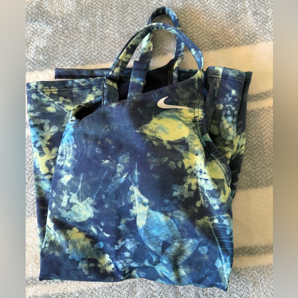 Nike- Blue and Yellow swim tank -M